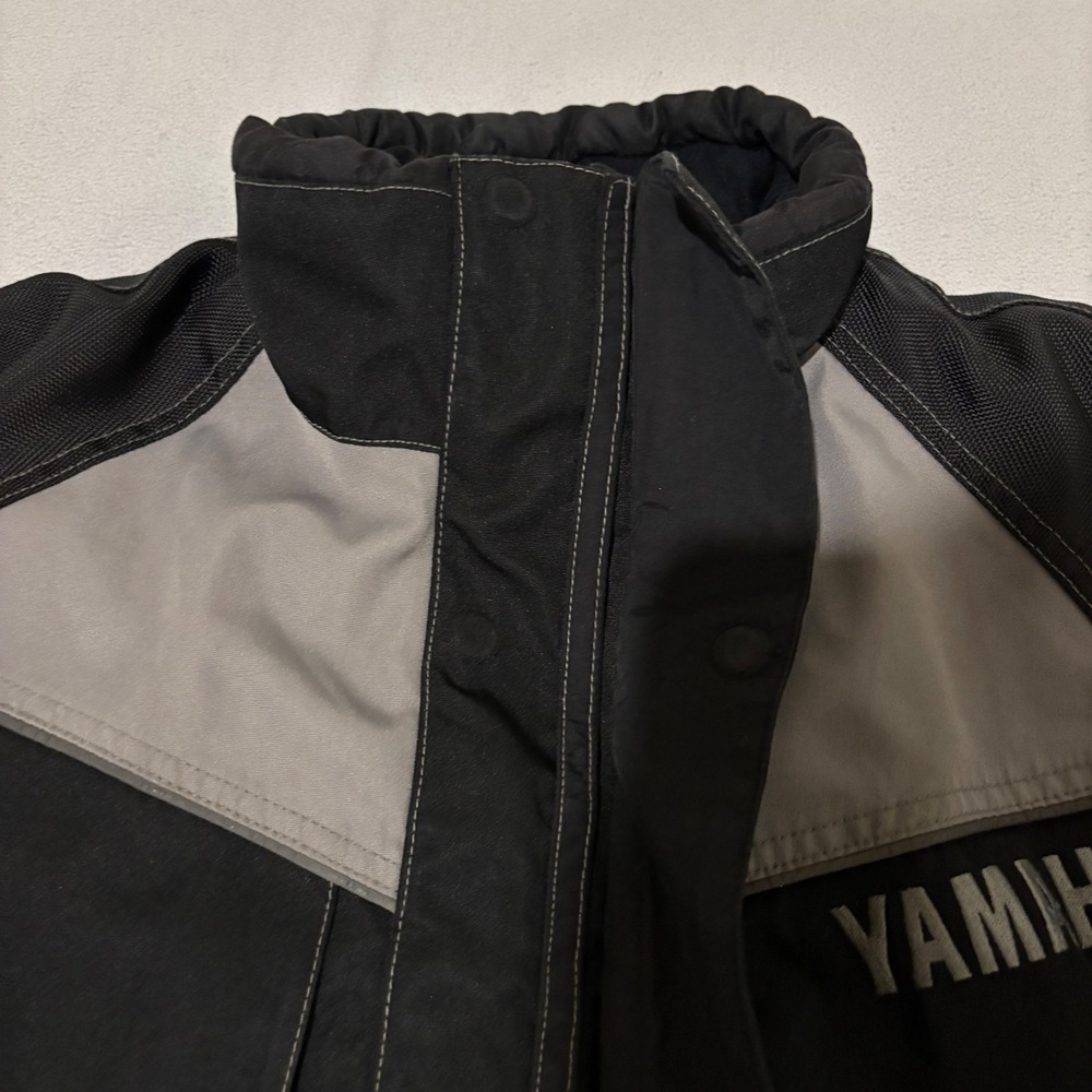 Yamaha Motor Mens Motorcycle Riding Jacket Black Colorblock Small Biker Grunge - Picture 3 of 8